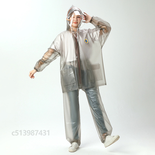 Windproof Rain Coat Women Portable Men Raincoat Fashion