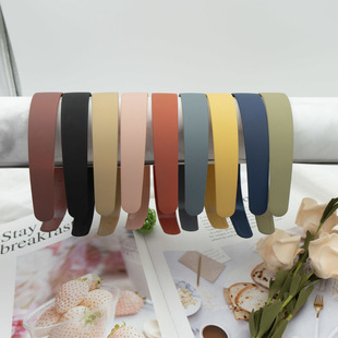 2.5cm磨砂加宽洗脸发箍女韩版 百搭外戴头箍简约带齿防滑发卡压发