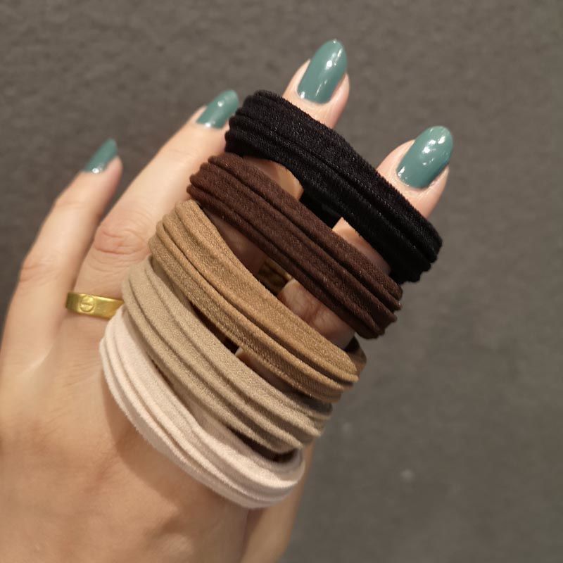 5条装无接缝发圈女扎头发高弹力耐用头绳皮筋不勒发新款发绳头饰