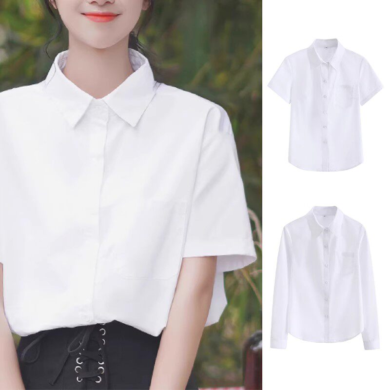 无印风长袖衬衫日系jk制服女生