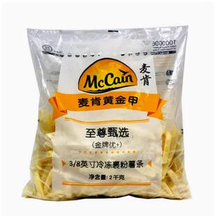 麦肯6608黄金甲金牌优3/8冷冻裹粉粗薯条西餐原料半成品2kg商用