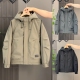 2025新款 保暖防风连帽外套宽松百搭纯色男装 冬季 男士 时尚 棉服夹克