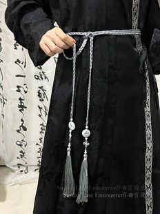 汉服腰带明制宫绦流苏腰佩禁步腰坠配饰品古风马面裙玉佩腰间挂件