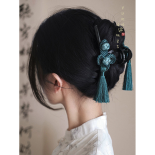 ［如梦令］新中式流苏头发抓夹女国风复古鲨鱼夹汉服古风发夹发饰