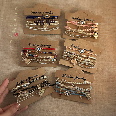 小米珠串珠多层手链叠戴闺蜜手串