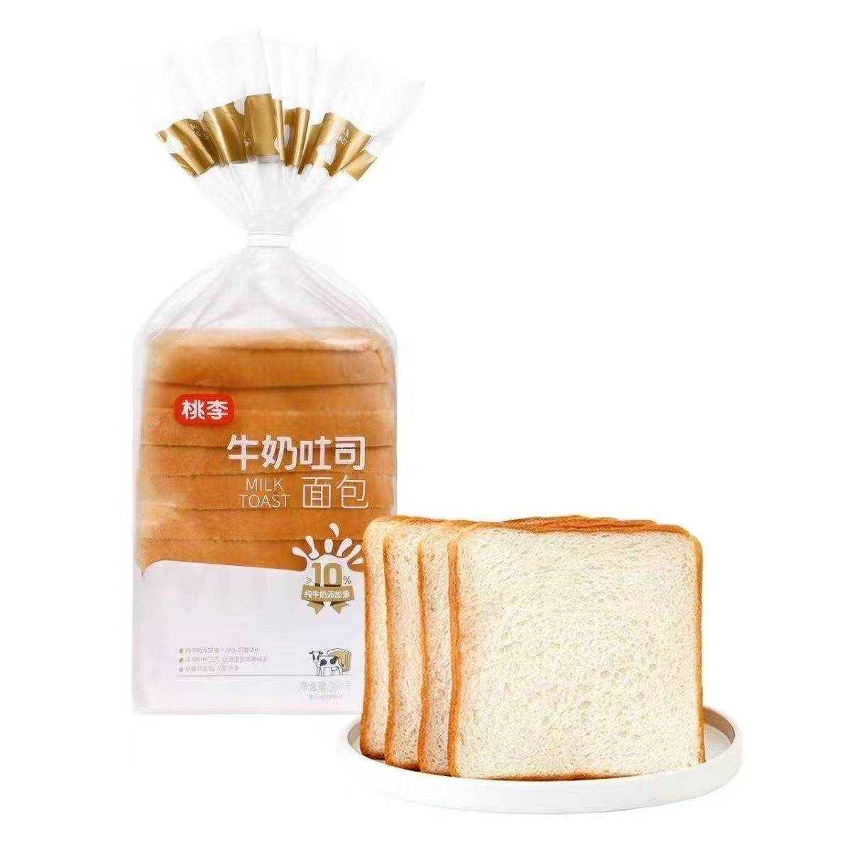 桃李牛奶切片吐司面包360g袋装早餐糕点独立包装休闲小吃图片
