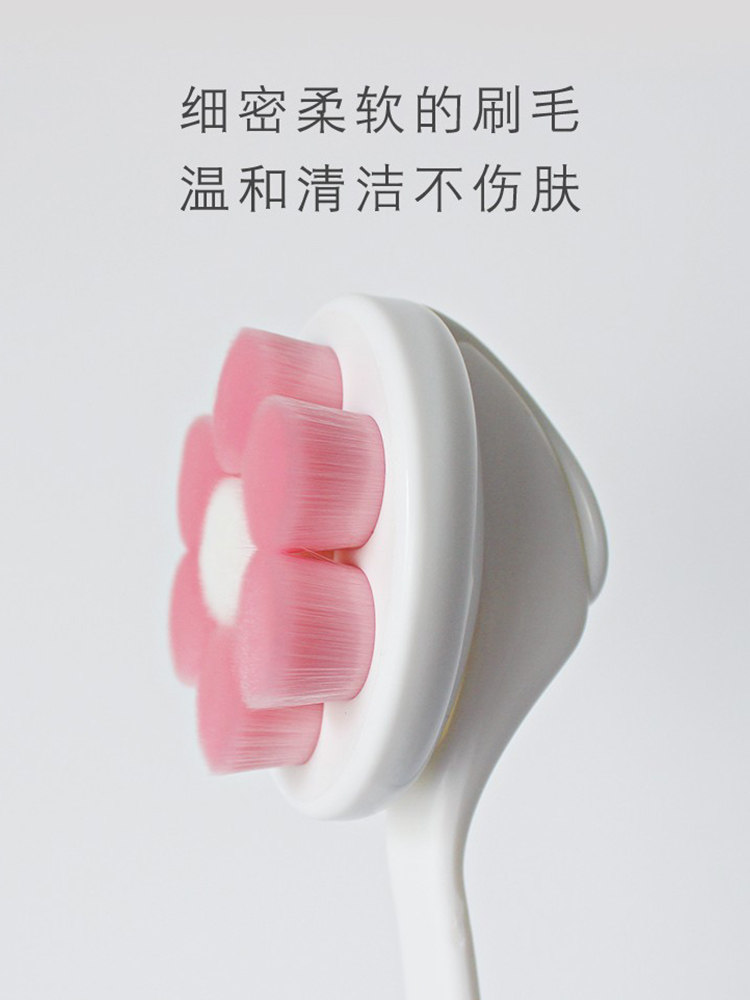 꽃무늬 부드러운 강모 목욕 브러쉬 등받이 탈부착 가능 바디 각질 제거를 요청할 필요가 없는 긴 손잡이 목욕 브러쉬