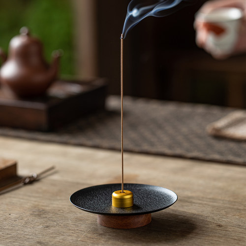 磁吸金属香插一孔多用立式香座