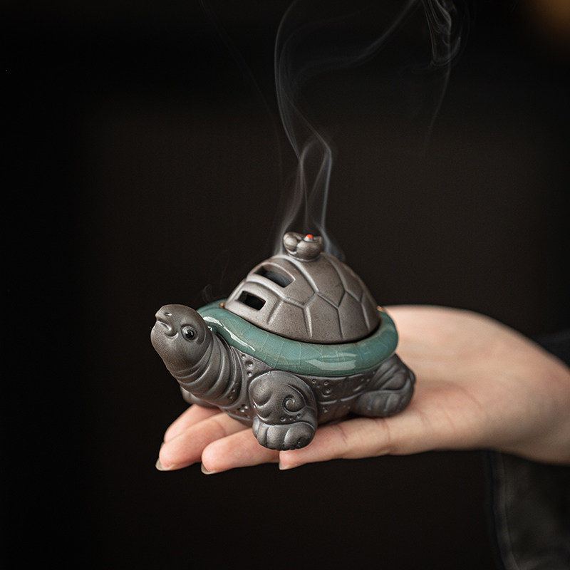 创意迷你香炉陶瓷小乌龟香薰炉禅意茶台小号环香炉茶道薰香小摆件,家居饰品,香薰炉,淘宝优惠券,粉丝福利购,淘宝优惠卷