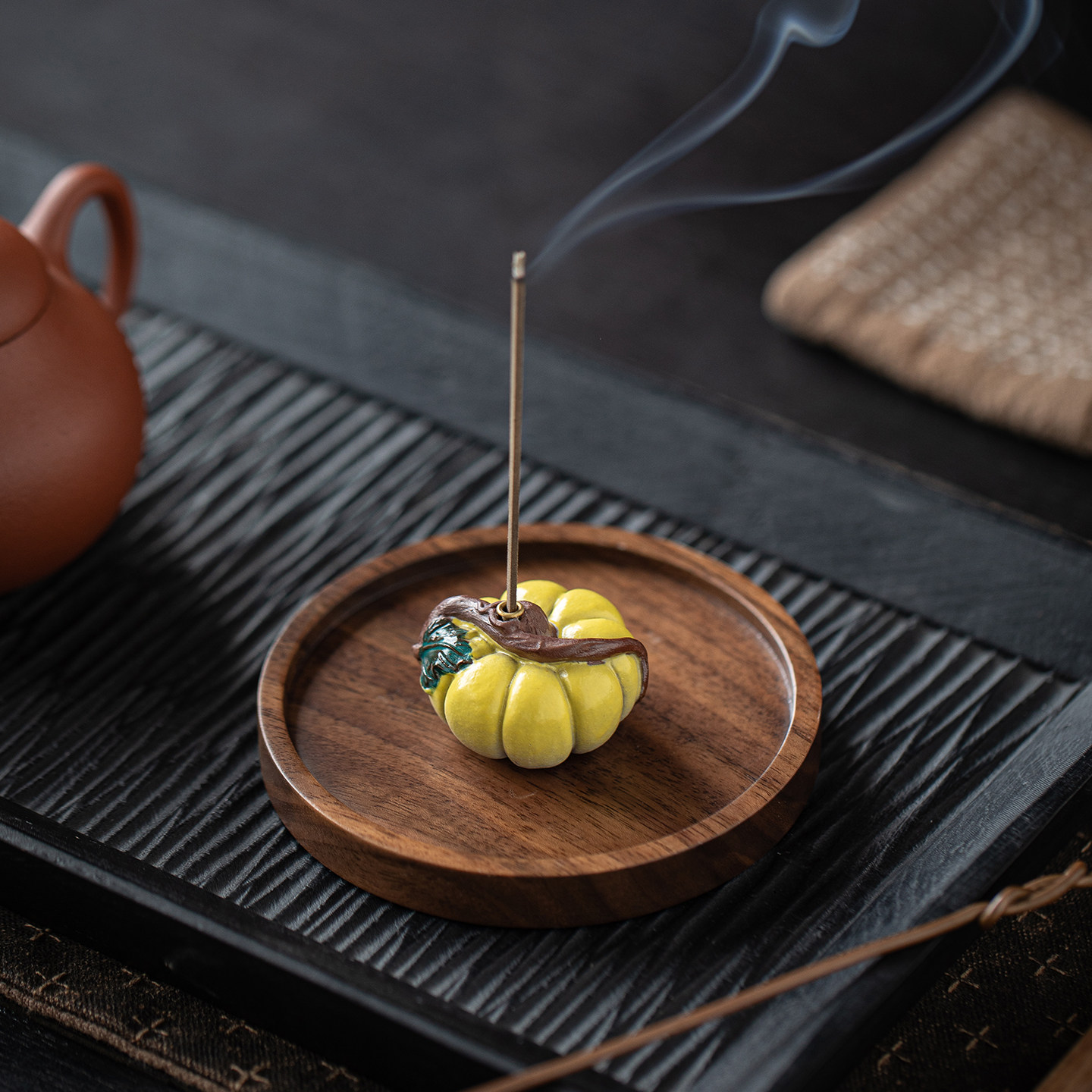 创意小南瓜陶瓷线香炉檀沉香香插香座禅意茶室香薰炉小摆件点香器,家居饰品,香托/香盘/香座/香插,淘宝优惠券,粉丝福利购,淘宝优惠卷