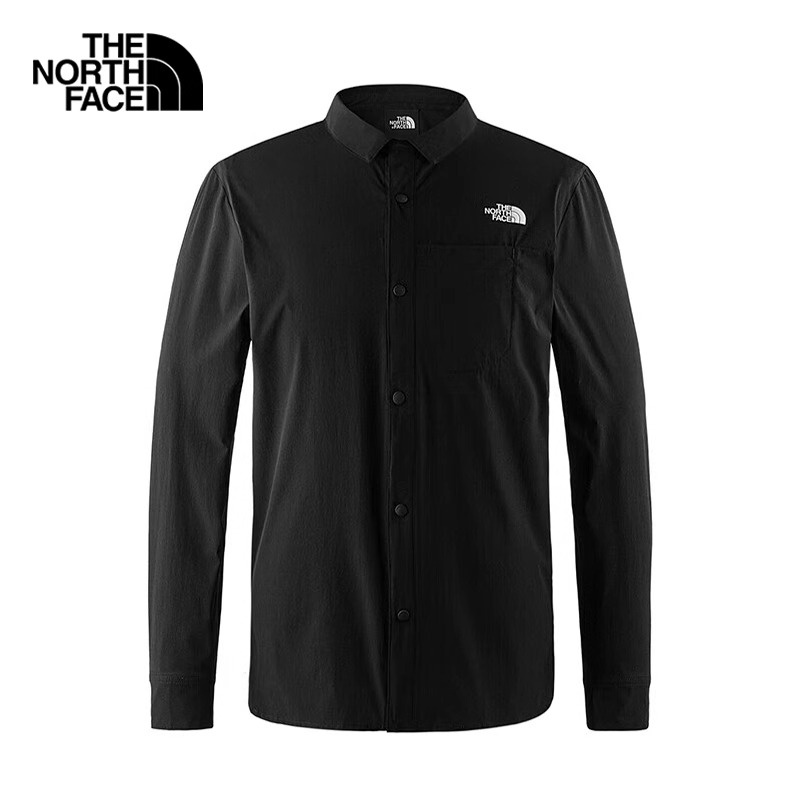北面长袖衬衫男休闲上衣