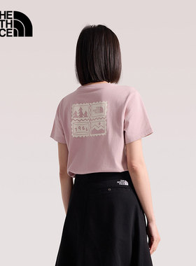 TheNorthFace经典款北面短袖T恤女26春夏新款纯棉印花半袖8JSN