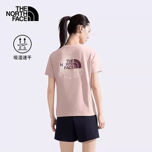 女25春夏新款 TheNorthFace北面短袖 户外印花休闲透气速干T恤8D7N