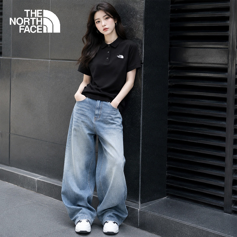 北面POLO衫女翻领短袖8FZU图片