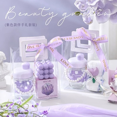 透明礼品袋小号高级感手提袋PVC包装盒结婚生日定制伴手礼袋子空