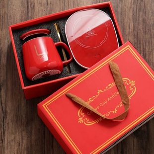 个性暖暖杯55度恒温杯礼盒装加热咖啡马克杯牛奶杯伴手礼品杯定制