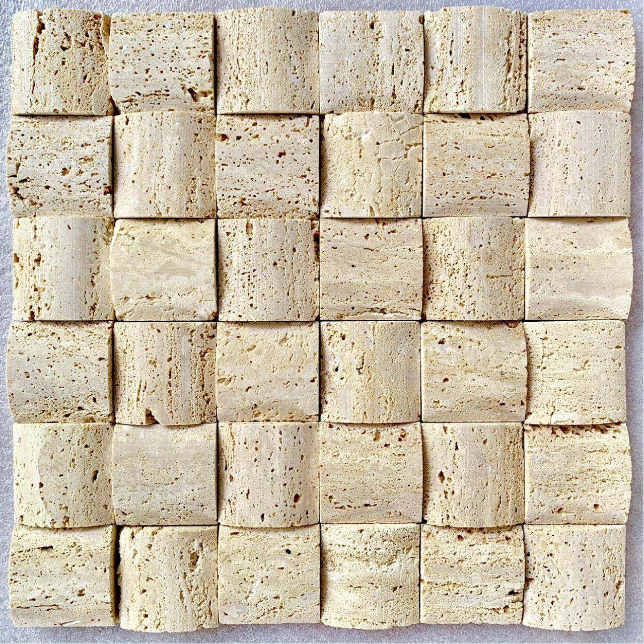 洞石天然石材马赛克3d瓷砖电视背景墙大理石台面文化石室内墙砖