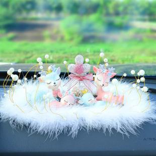 饰用品2432可爱全香水摆件车载香薰大创男女 一路平安鹿意汽车内装