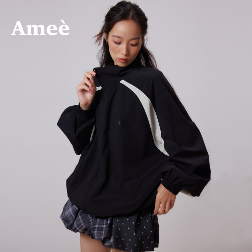 Amee复古撞色防晒薄款夹克