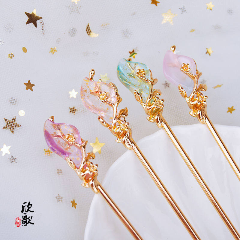 古风琉璃神棍簪汉服超仙发饰品