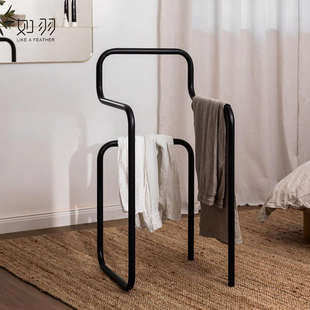 设计 极简卧室挂衣架更衣室玄关铁艺衣架现代简约个性 如羽 意式