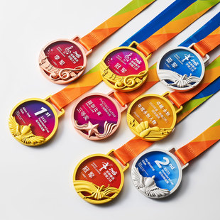 金属挂牌定制学生儿童奖牌重大赛事音乐跳舞比赛金牌订制冠亚军
