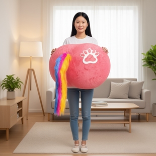 2026网红拍马屁打卡墙毛绒道具商场女装店橱窗门口摆件装饰氛围感