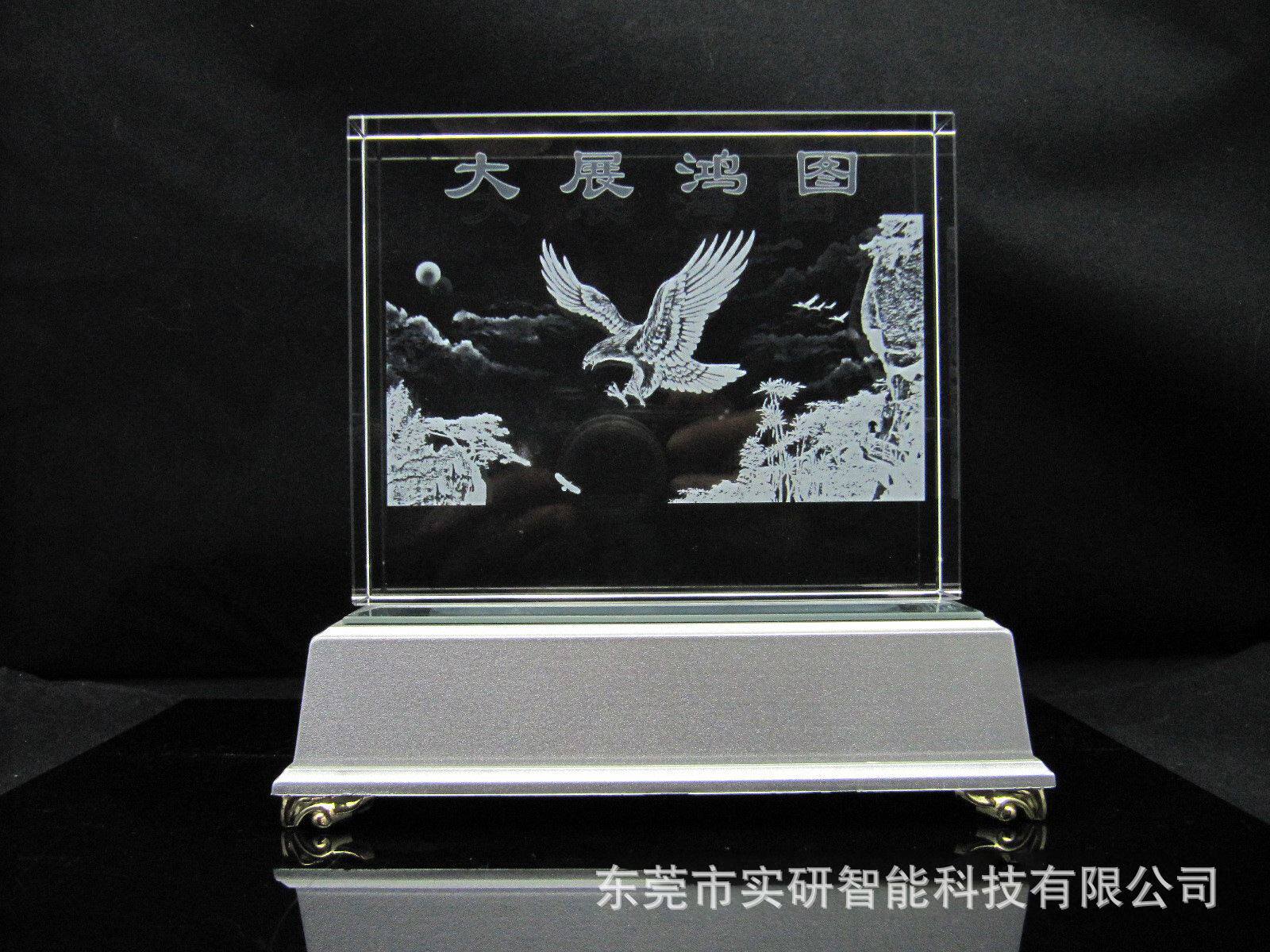 3d激光高速内雕机立体人像水晶玻璃杯弧面刻字模型礼品工艺品摆件