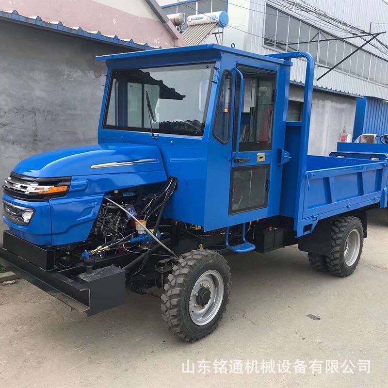 全封闭拉木头四轮拖拉机 建筑工地柴油蹦蹦车 农用四轮自卸车