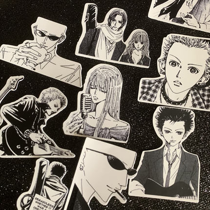 NANA动漫贴纸漫画防水高清复古黑白漫手账贴手机壳电脑笔记本贴画
