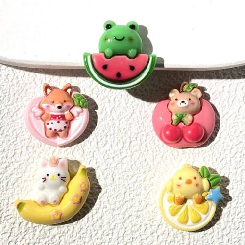 卡通趴水果动物树脂配件