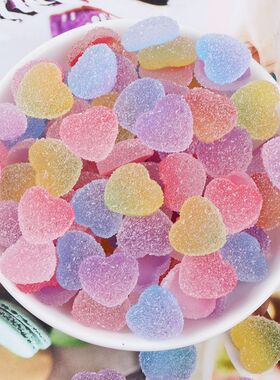 仿真软糖 爱心 diy配件 奶油手机壳配件 发夹耳钉材料 树脂配件
