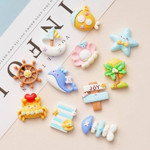 闪亮海洋沙滩DIY磁力贴