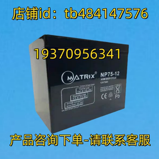 12V75AH AGM MATRIX蓄电池 CYCLE NP75 DEEP 电池 MATRIX