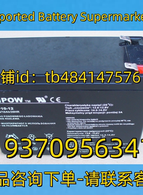 VIPOW蓄电池 VIPOW BATTERY LP10-12 12V10AH/20HR 电池