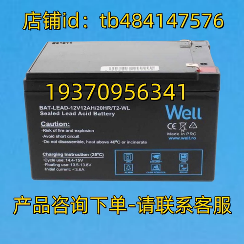 WELL蓄电池 WELL BATTERY BAT-LEAD-12V12AH/20HR/T2-WL 电池