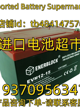 ENERBLOCK蓄电池 EVM12-15 12V15AH 免维护电池