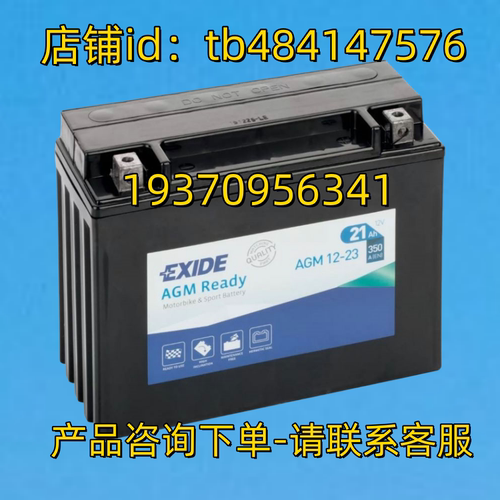 EXIDE蓄电池 EXIDE AGM Ready AGM12-23 21AH 12V 350A EN 电池