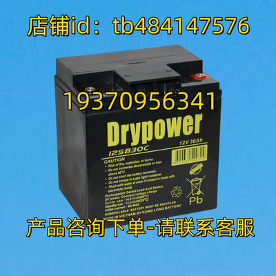 Drypower蓄电池 Drypower 12SB30C 12V 30AH BATTERUY 电池