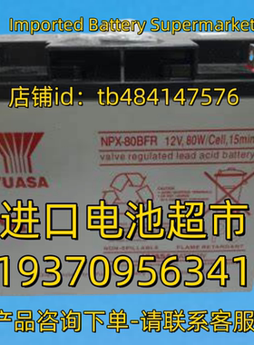 YUASA蓄电池 YUASA NPX-80BFR 12V 80W/CELL 15MIN 电池