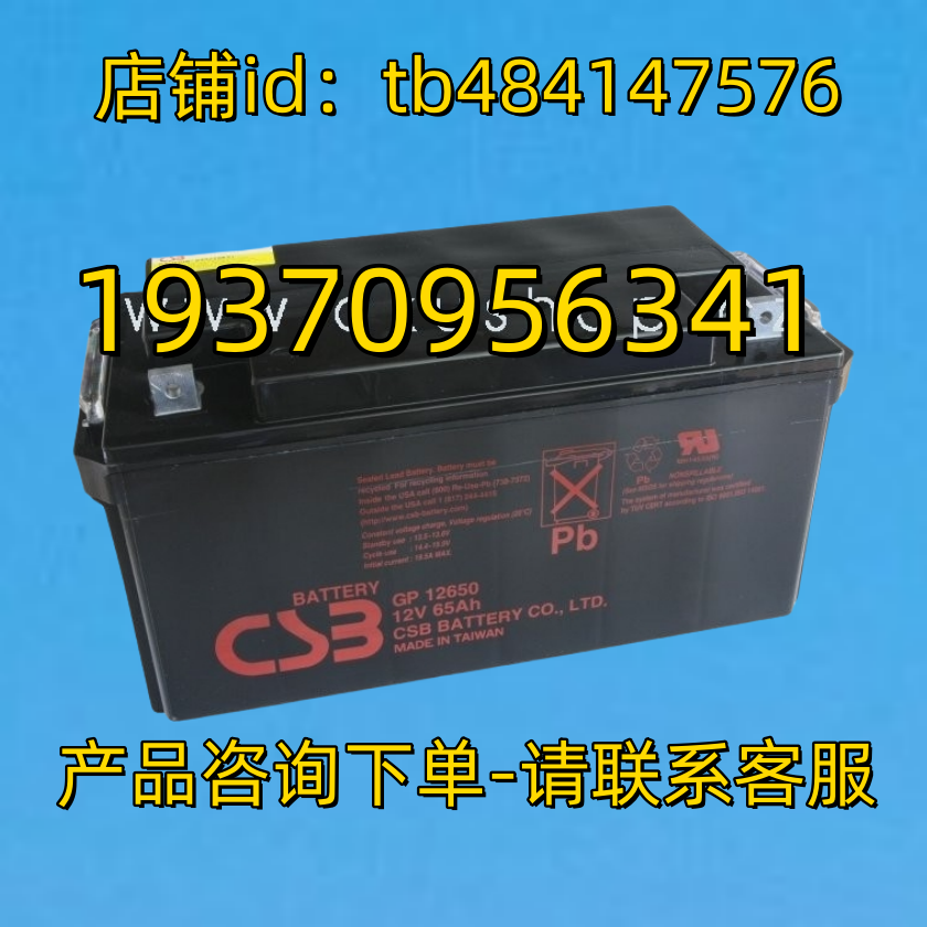 CSBBATTERY蓄电池 CSB BATTERY GP12650 12V 65AH 电池