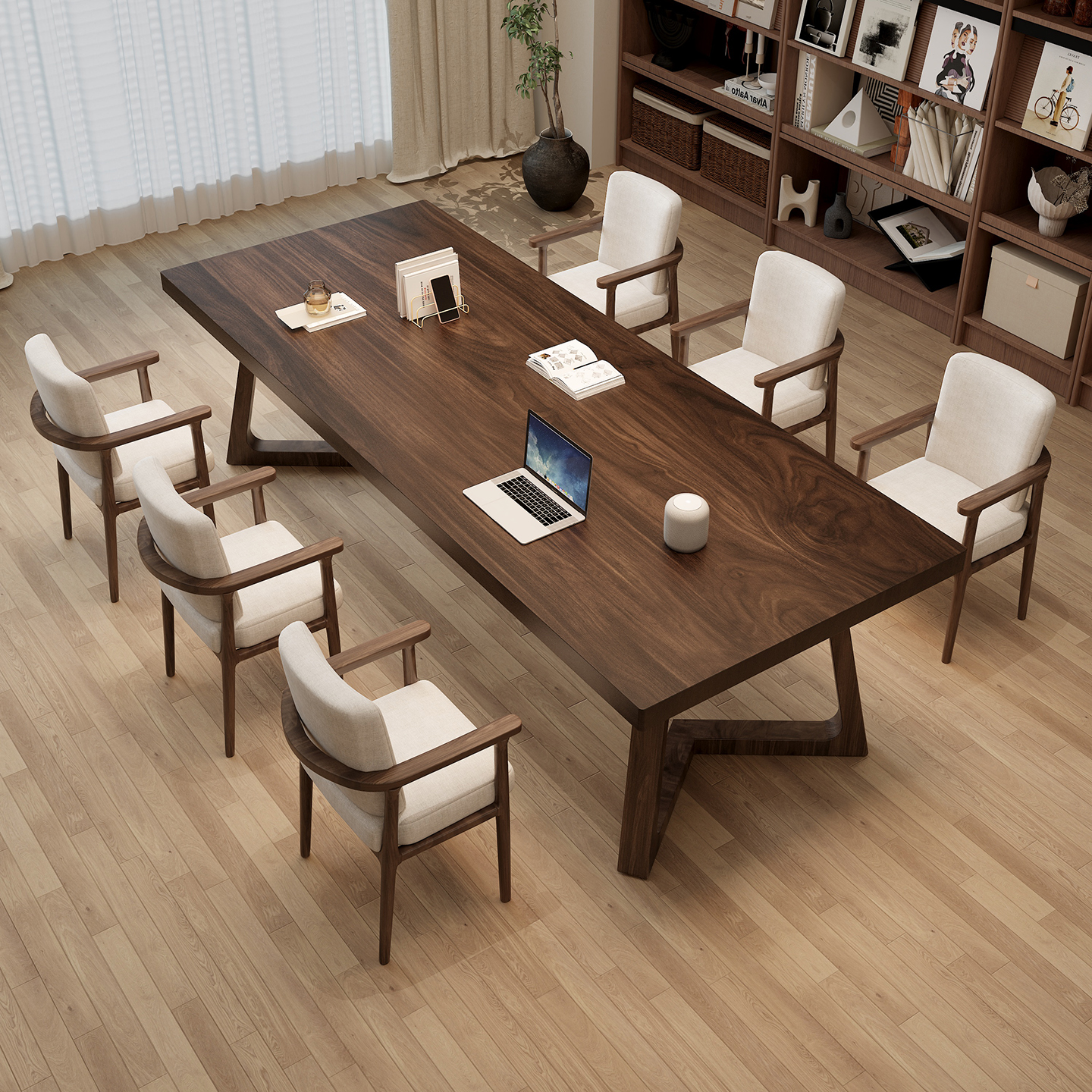 南美胡桃木实木书桌可定制