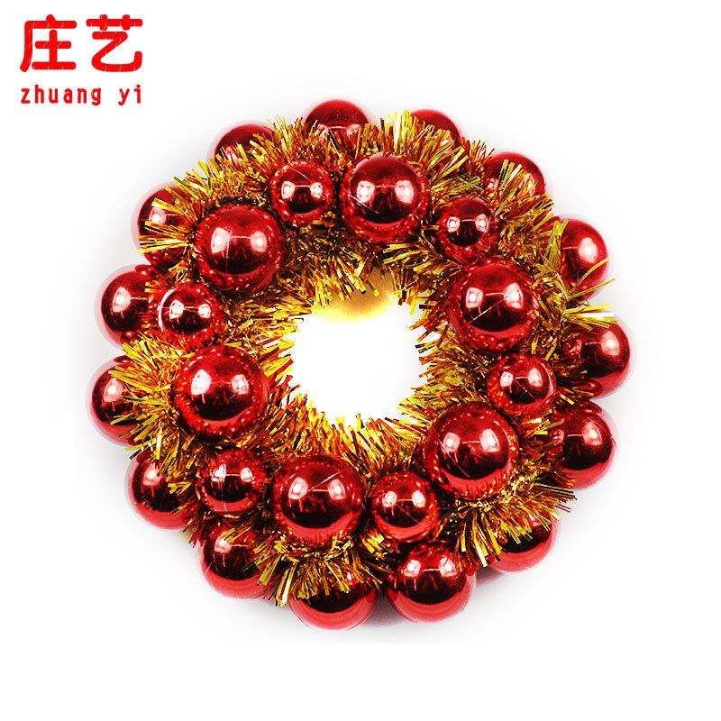 厂家批发 圣诞节装饰品圣诞球环 圣诞装饰具场景布置创意电镀球环