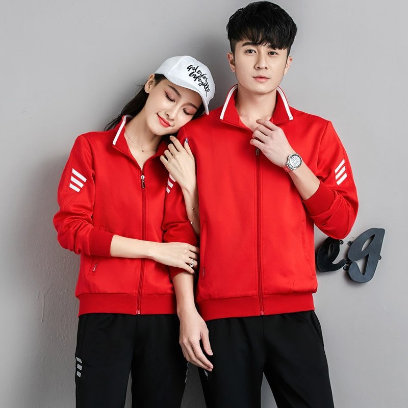 初中学生校服春秋季学院风运动会南韩丝长袖长裤情侣套装透气定做