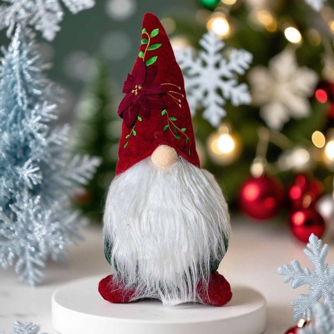 圣诞装饰无脸做姿老人橱窗场景布置家用家庭氛围圣诞节创意摆件