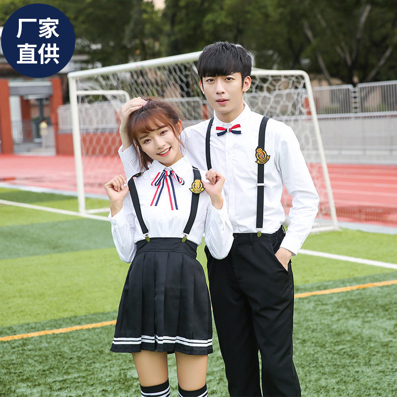 新款日韩学院风中学生校服jk制服裙毕业班服春游衬衣套装厂家直售