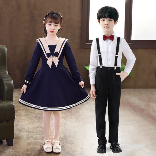 六一儿童大合唱演出服小学生朗诵红色主题朗诵男女童朗诵表演服装