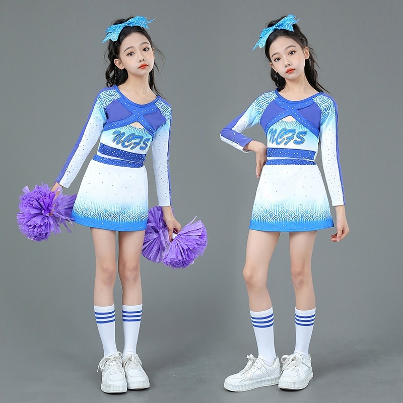 运动会健美操表演服女啦啦队服装童儿演出服啦啦操舞蹈竞技比赛服