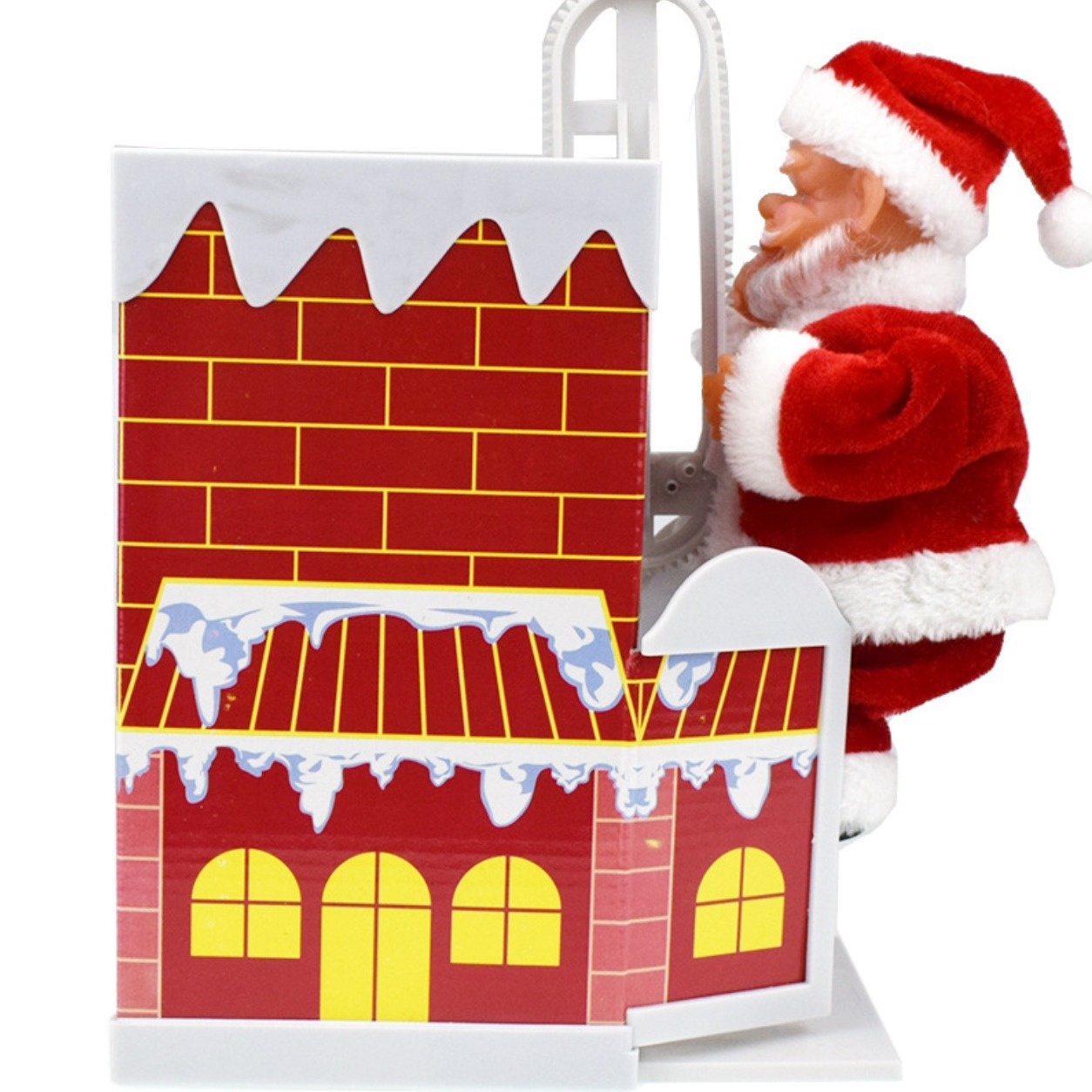 爬烟囱圣诞老人爬珠爬梯爬绳圣诞装饰品圣诞老人儿童礼物玩具跨境