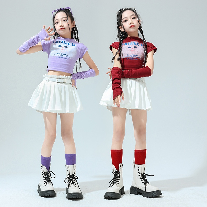 爵士舞服装女童街舞演出服jazz时髦走秀潮服女团多巴胺舞蹈表演服